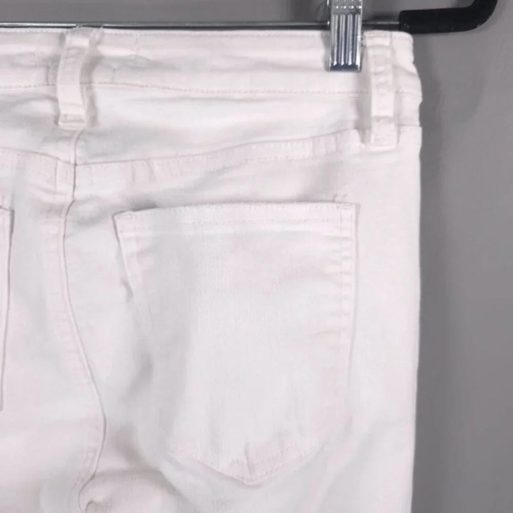 PISTOLA‎ REVOLVE Jeans White MidRise Semi Distressed Skinny P6822FTN-WAK Size 27